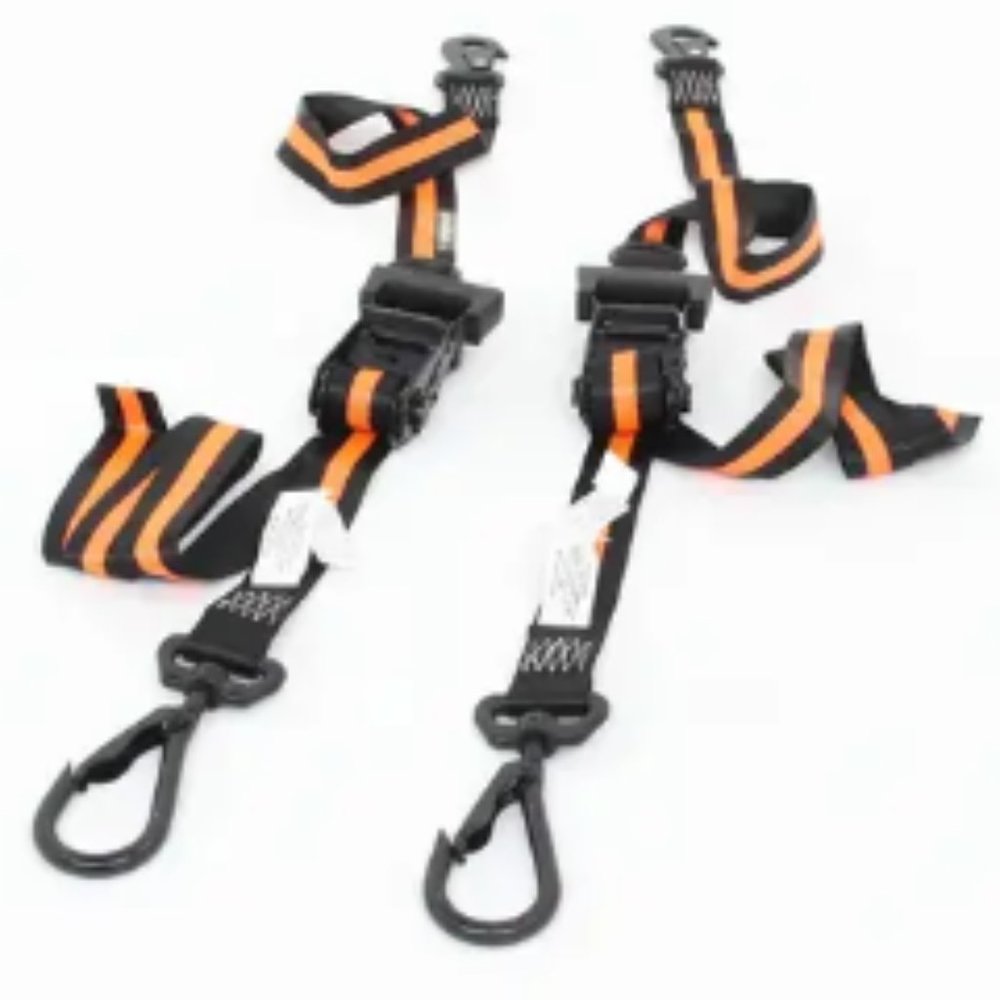 Erickson Big Hook Ratchet Tie-Down Straps w/ Swivel Hooks - 1-1/2" x 8' - 667 lb